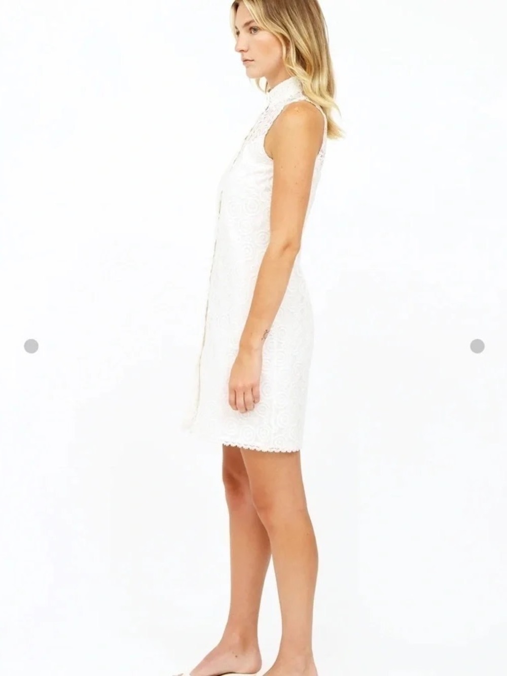 Alberta Ferretti Philosophy White Lace Collar Dress - Picture 5 of 5